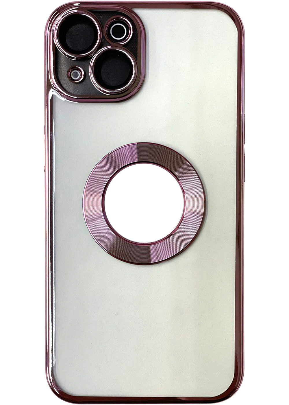 iPhone 14 Clear Case with Camera Protection Rose Gold